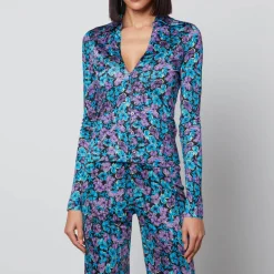 T-Shirts And Tops|ROTATE Birger Christensen Mariah Satin Shirt - DK 34/UK 8