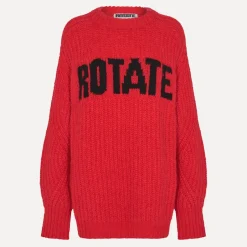 Knitwear|Marant Etoile Rotate Birger Christensen Wool-Blend Logo Sweater - DK 40/UK 12