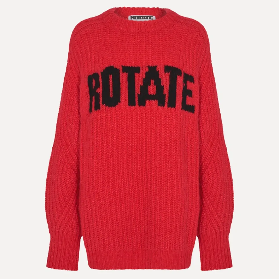 Knitwear|Marant Etoile Rotate Birger Christensen Wool-Blend Logo Sweater - DK 40/UK 12
