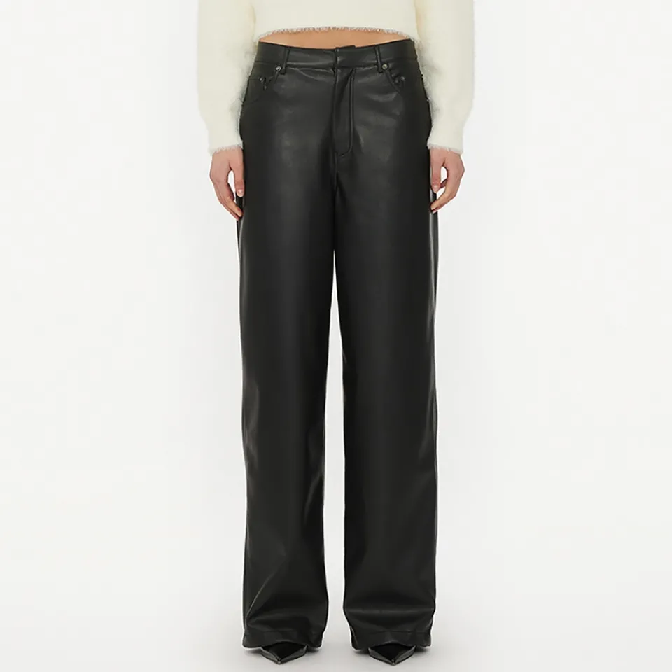 Trousers|Dr. Martens ROTATE Birger Christensen Five-Pocket Faux Leather Pants - DK 32/UK 4
