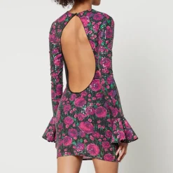 Dresses|Dresses|Dr. Martens Rotate Birger Christensen Open-Back Sequinned Satin Dress - DK 34/UK 8