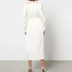 Dresses|Dresses|Dr. Martens ROTATE Birger Christensen Satin Wrap Midi Dress - DK 34/UK 6