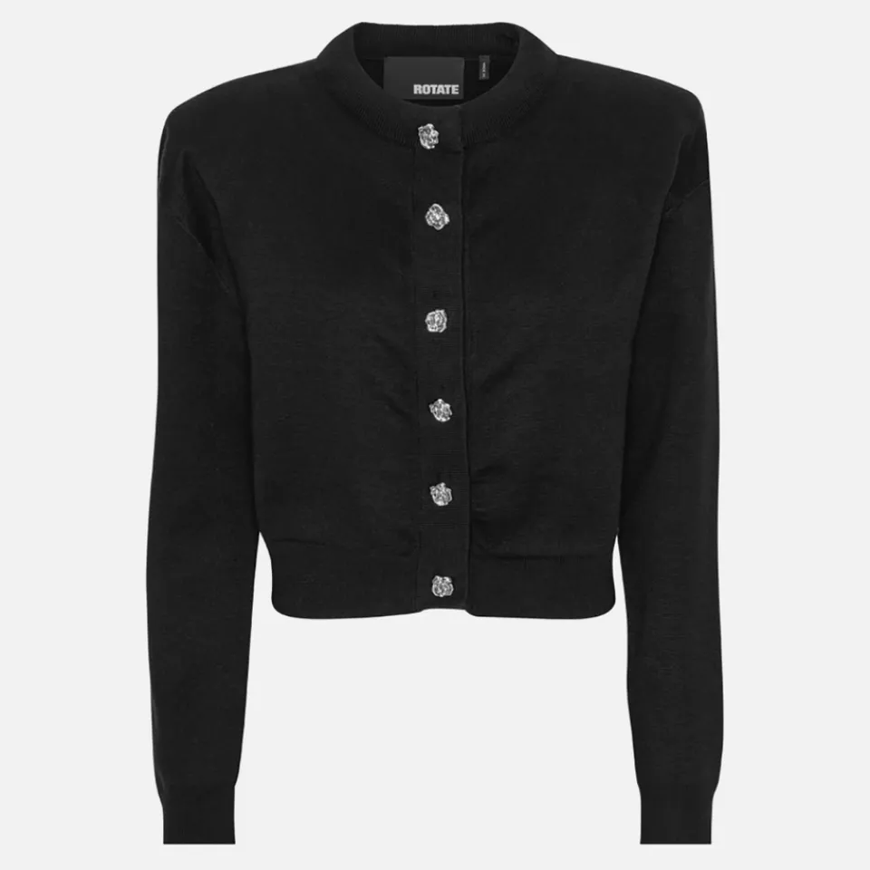 Knitwear|ROTATE Birger Christensen Firm Cotton-Blend Knit Cardigan - DK 44/UK 16