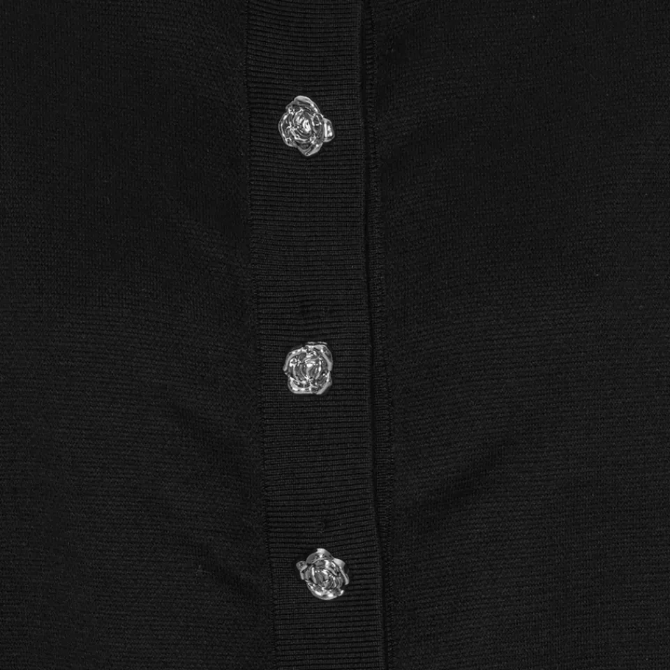 Knitwear|ROTATE Birger Christensen Firm Cotton-Blend Knit Cardigan - DK 44/UK 16