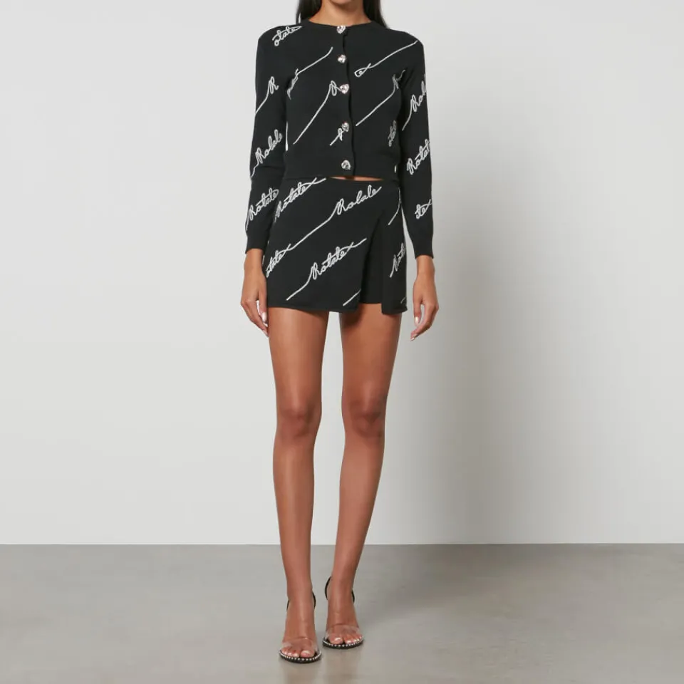 Knitwear|Dr. Martens Rotate Birger Christensen Kiaan Logo-Embellished Cotton Cardigan - DK 34/UK 6
