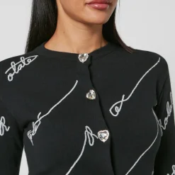 Knitwear|Dr. Martens Rotate Birger Christensen Kiaan Logo-Embellished Cotton Cardigan - DK 34/UK 6
