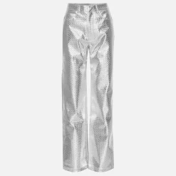 Trousers|Dr. Martens Rotate Birger Christensen Woven Faux Leather Straight Trousers - DK 36/UK 8