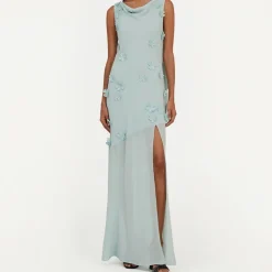 Dresses|Dresses|ROTATE Birger Christensen Waterfall Chiffon Maxi Dress - UK 8