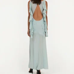 Dresses|Dresses|ROTATE Birger Christensen Waterfall Chiffon Maxi Dress - UK 8