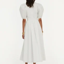 Dresses|Dresses|Axel Arigato ROTATE Birger Christensen Puff Sleeve Poplin Midi Dress - UK 12