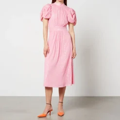 Dresses|Dresses|ROTATE Birger Christensen Sequinned Mesh Midi Dress - DK 32/UK 4