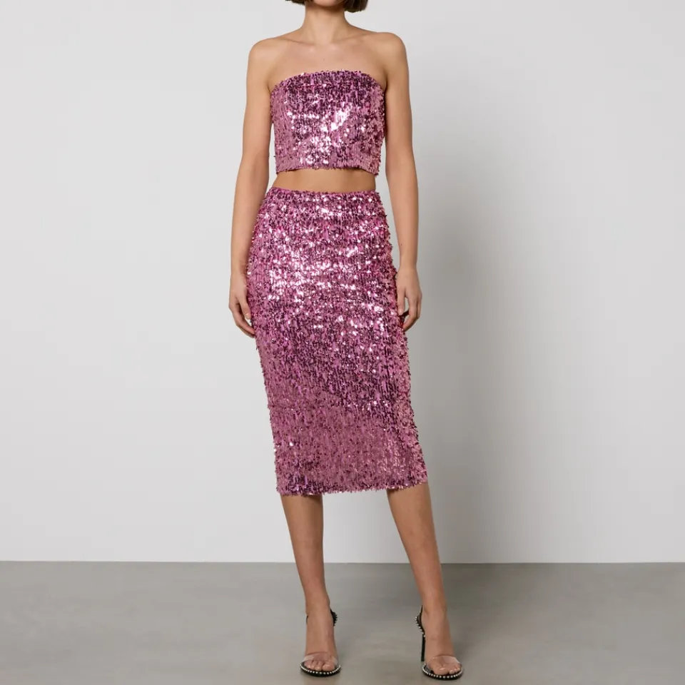 Skirts|Skirts|Tory Burch Rotate Birger Christensen Sequinned Mesh Skirt - DK 36/UK 8
