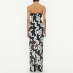 Dresses|Dresses|ROTATE Birger Christensen Floral-Appliquéd Mesh Dress - DK 32/UK 4