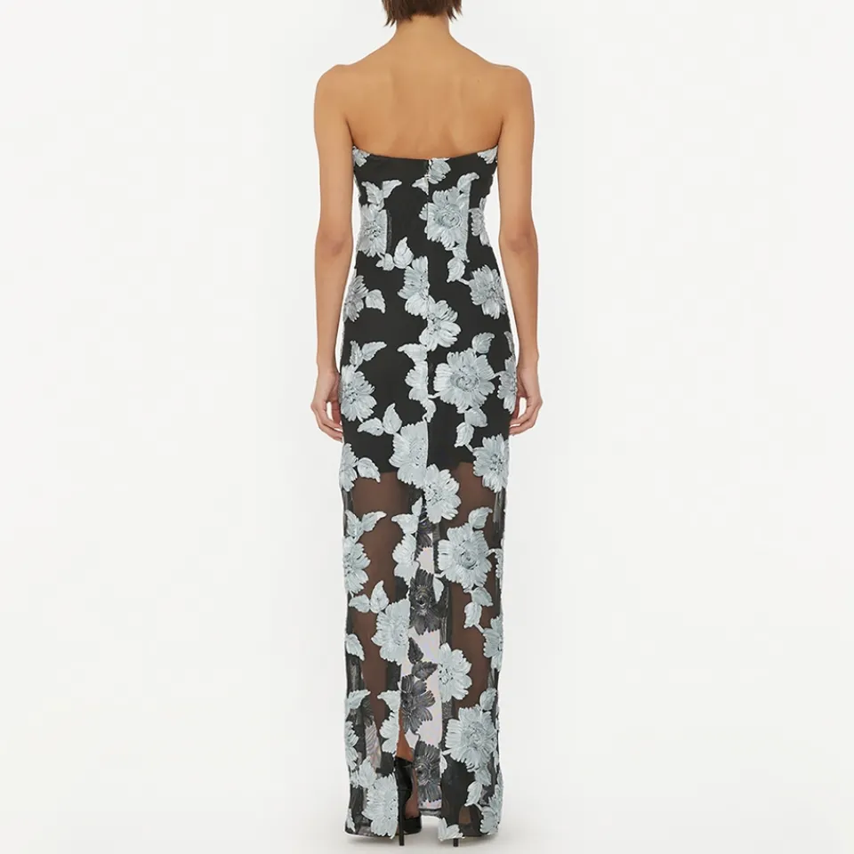 Dresses|Dresses|ROTATE Birger Christensen Floral-Appliquéd Mesh Dress - DK 32/UK 4