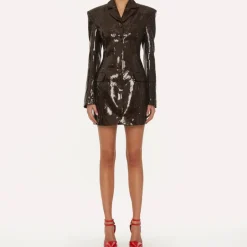 Dresses|Dresses|De La Vali Rotate Birger Christensen Sequinned Mini Blazer Dress - DK 34/UK 8