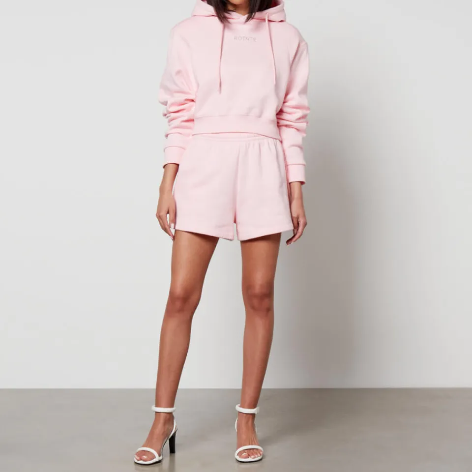 Sportswear|Loungewear|Ganni Rotate Cropped Cotton-Jersey Hoodie - XS