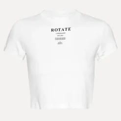 Sportswear|Loungewear|Rotate Sunday Cropped Cotton-Blend Jersey T-Shirt - XL