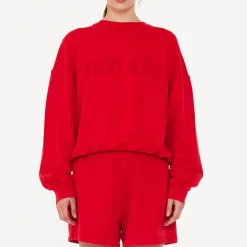 Sweatshirts|Sportswear|Rotate Sunday Relaxed Cotton-Jersey Sweatshirt - L