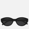 Sunglasses|Sunglasses|Dr. Martens Saint Laurent Monogram Oval Acetate Sunglasses