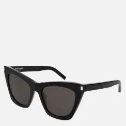 Sunglasses|Sunglasses|Saint Laurent Women's Kate Cateye Sunglasses - BLACK