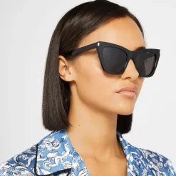 Sunglasses|Sunglasses|Saint Laurent Women's Kate Cateye Sunglasses - BLACK