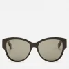 Sunglasses|Sunglasses|Saint Laurent Women's Oversized Round Frame Sunglasses - Black