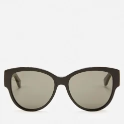 Sunglasses|Sunglasses|Saint Laurent Women's Oversized Round Frame Sunglasses - Black