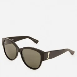 Sunglasses|Sunglasses|Saint Laurent Women's Oversized Round Frame Sunglasses - Black