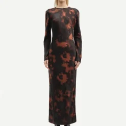 Dresses|Dresses|Ganni Samsøe Samsøe Alina Semi-Sheer Mesh Maxi Dress - M