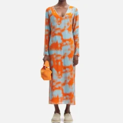 Dresses|Dresses|Ganni Samsøe Samsøe Alina Tie-Dye Chiffon Dress - S