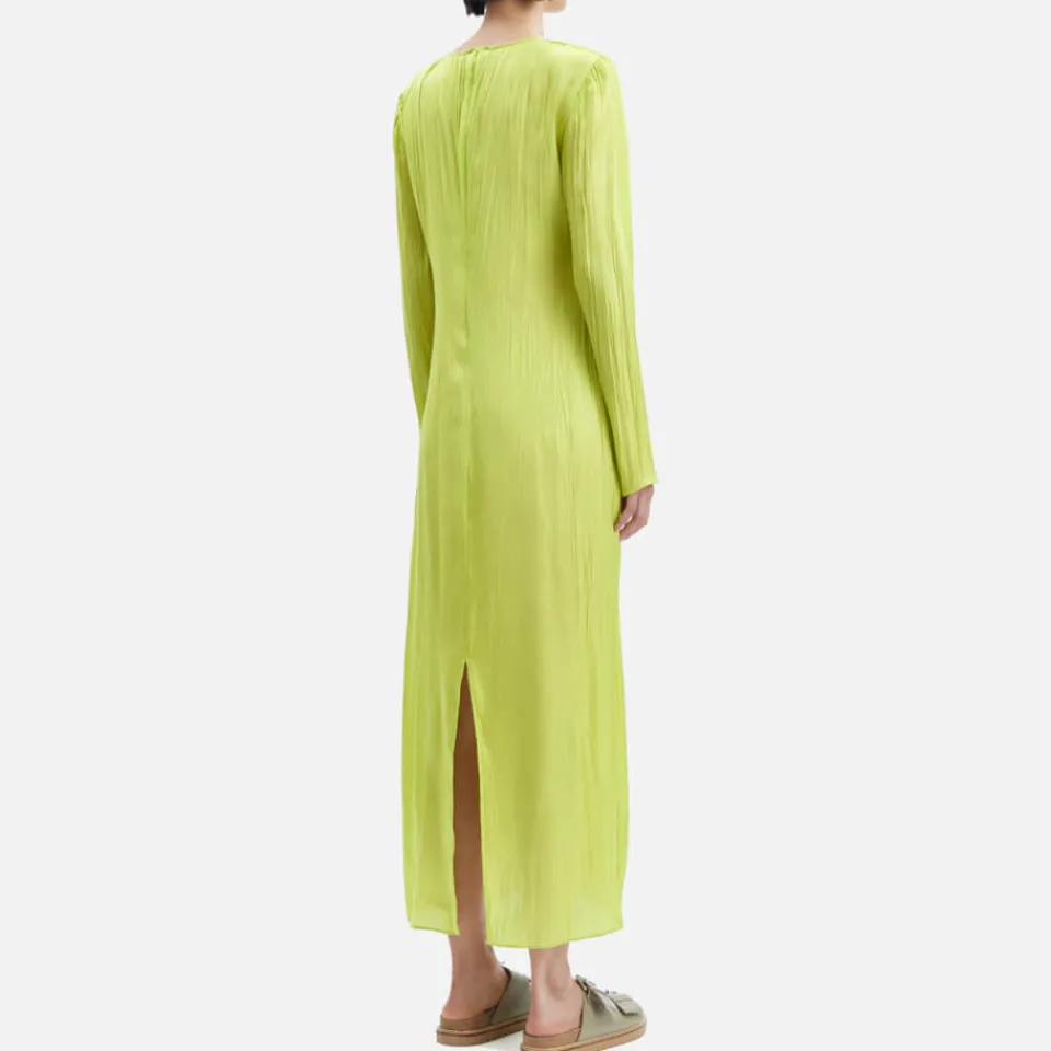Dresses|Dresses|Samsøe Samsøe Alinea Plissé-Satin Dress - XS