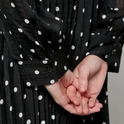 Dresses|Dresses|Samsøe Samsøe Dorothea Polka-Dot Print Chiffon Dress - XS