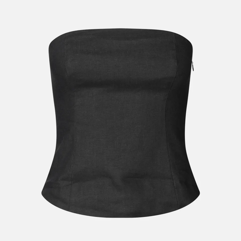 T-Shirts And Tops|Dr. Martens Samsøe Samsøe Saelynn Linen Bandeau Top - M