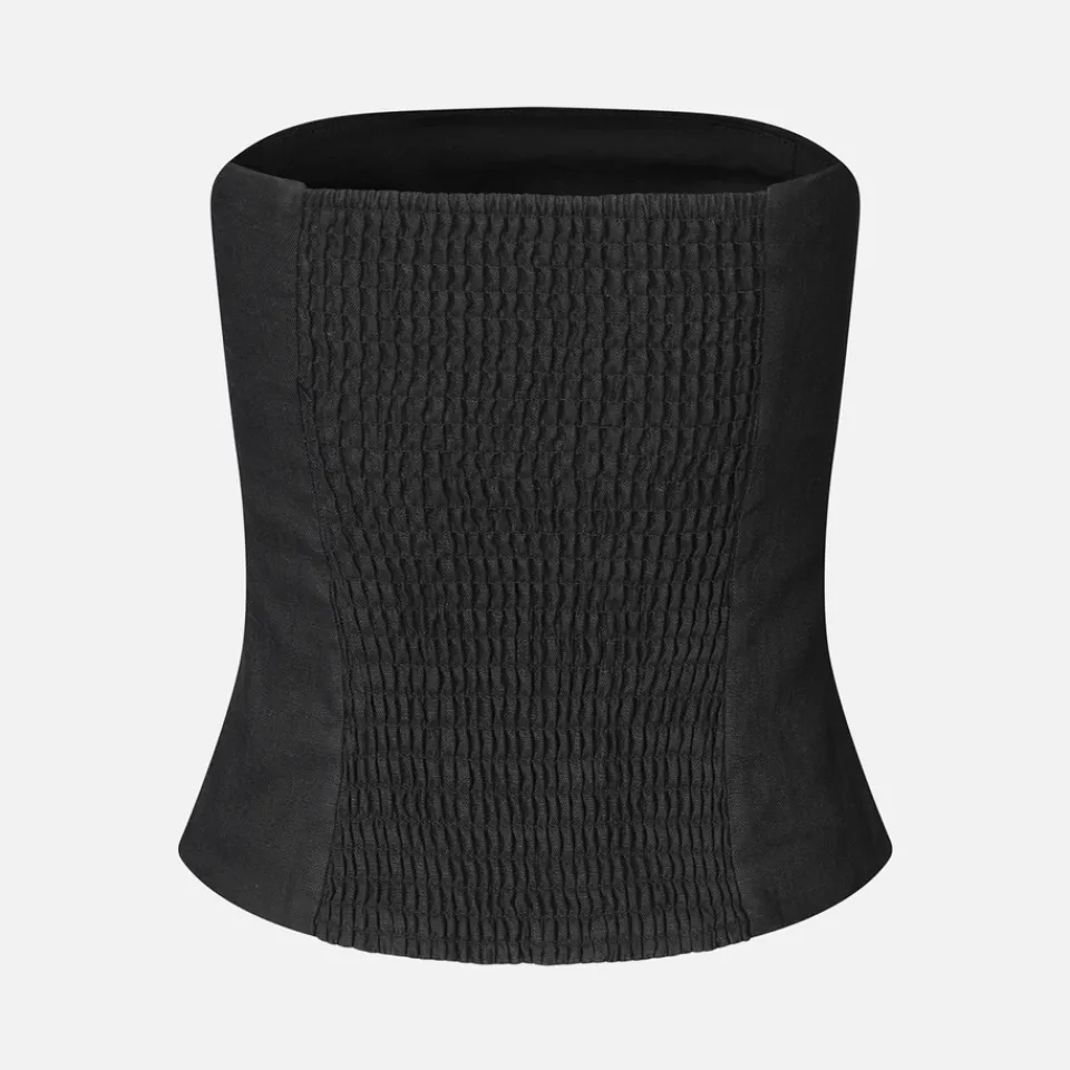 T-Shirts And Tops|Dr. Martens Samsøe Samsøe Saelynn Linen Bandeau Top - M