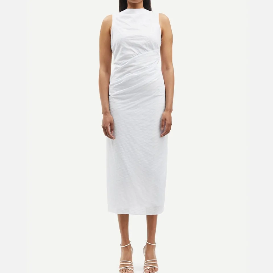 Dresses|Dresses|Ganni Samsøe Samsøe Sahira Organic Cotton Midi Dress - L