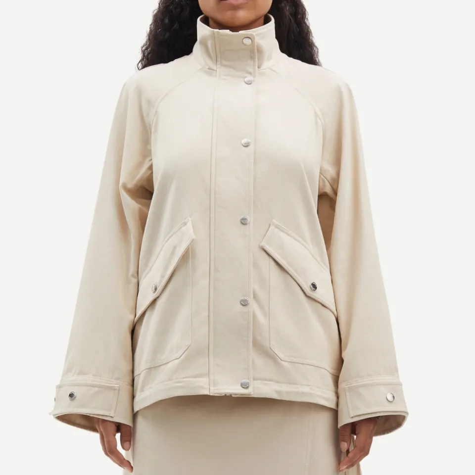 Jackets|Coats|Helmstedt Samsøe Samsøe Sajadi 15272 Organic Cotton-Blend Jacket - M