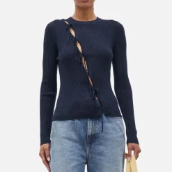 T-Shirts And Tops|Dr. Martens Samsøe Samsøe Salori 15564 Ribbed-Knit Sweater