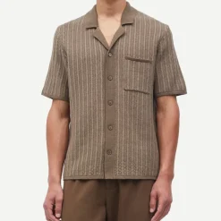 Shirts|Shirts|AMI Samsøe Samsøe Sarhys Cotton and Wool-Blend Knit Shirt - S