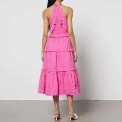 Dresses|Dresses|Ganni Sea New York Cole Smocked Ramie Dress - XS