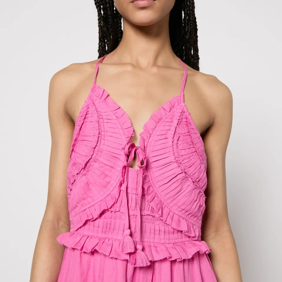Dresses|Dresses|Ganni Sea New York Cole Smocked Ramie Dress - XS