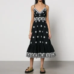 Dresses|Dresses|Toit Volant Sea New York Elysse Embroidered Cotton-Poplin Dress - US 6/UK 10