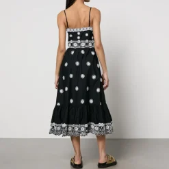 Dresses|Dresses|Toit Volant Sea New York Elysse Embroidered Cotton-Poplin Dress - US 6/UK 10