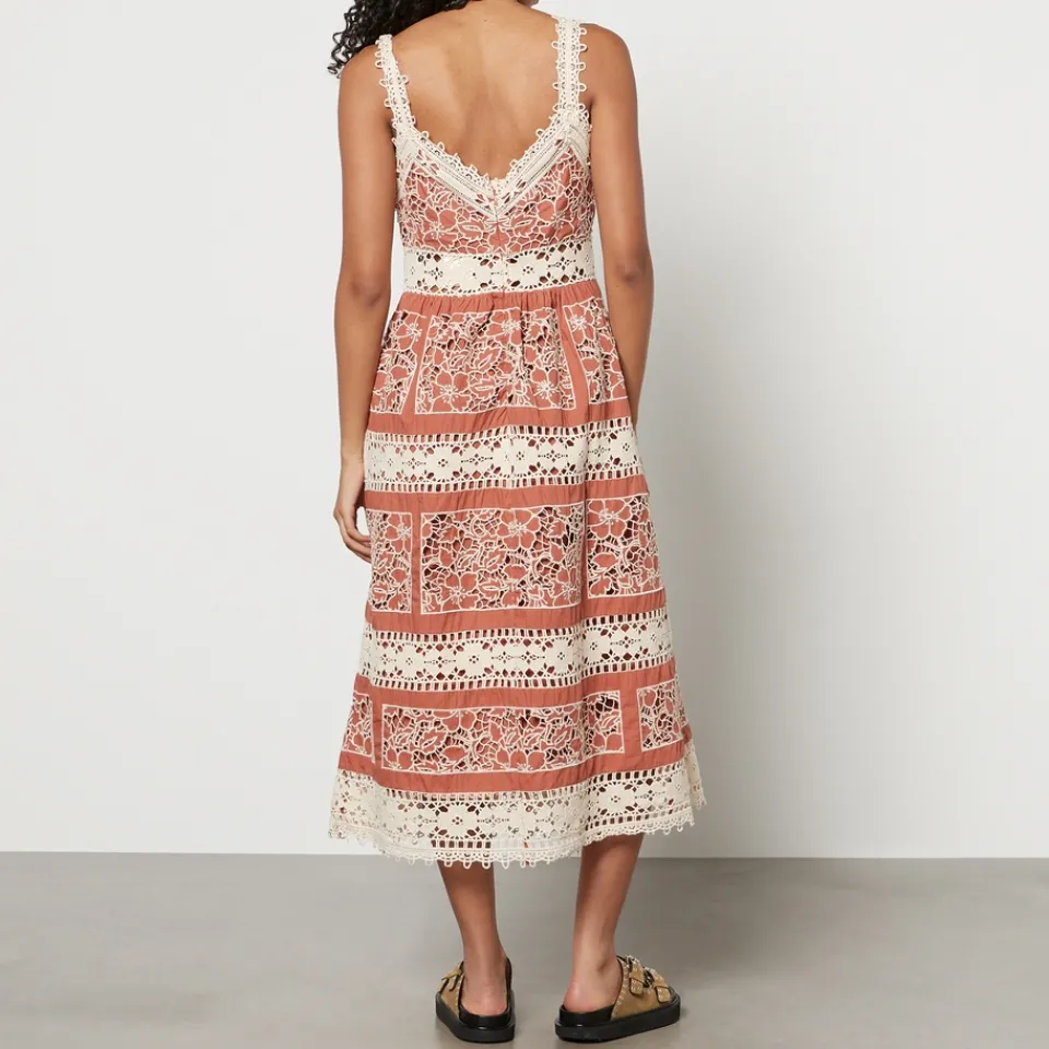 Dresses|Dresses|Dr. Martens Sea New York Joah Guipure Lace and Cotton Sleeveless Midi Dress - US 6/UK 10