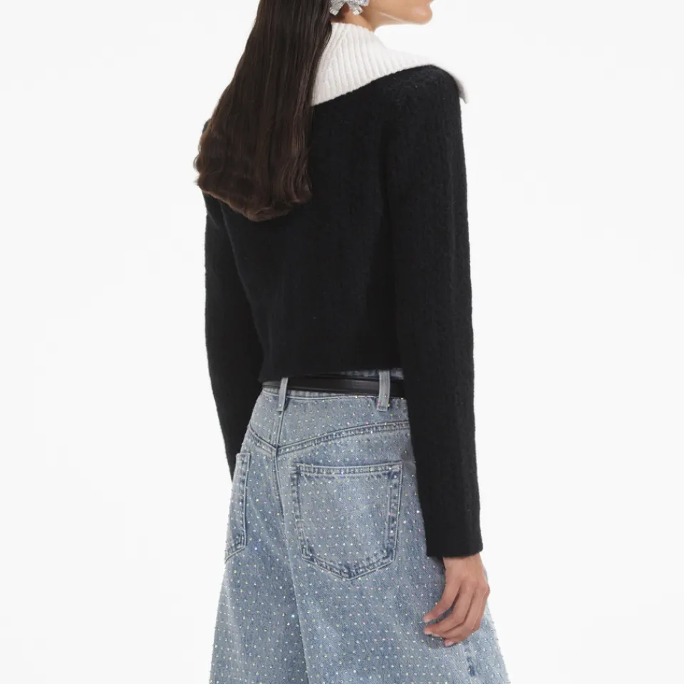Knitwear|Dr. Martens Self-Portrait Alpaca-Blend Knit Cardigan - L