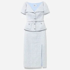 Dresses|Dresses|Anni Lu Self-Portrait Bouclé Midi Dress - UK 6