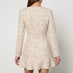 Dresses|Dresses|PS Paul Smith Self-Portrait Bouclé V-Neck Mini Dress - UK 14
