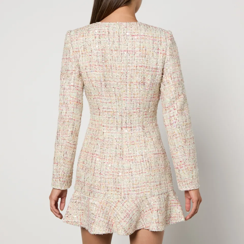 Dresses|Dresses|PS Paul Smith Self-Portrait Bouclé V-Neck Mini Dress - UK 14