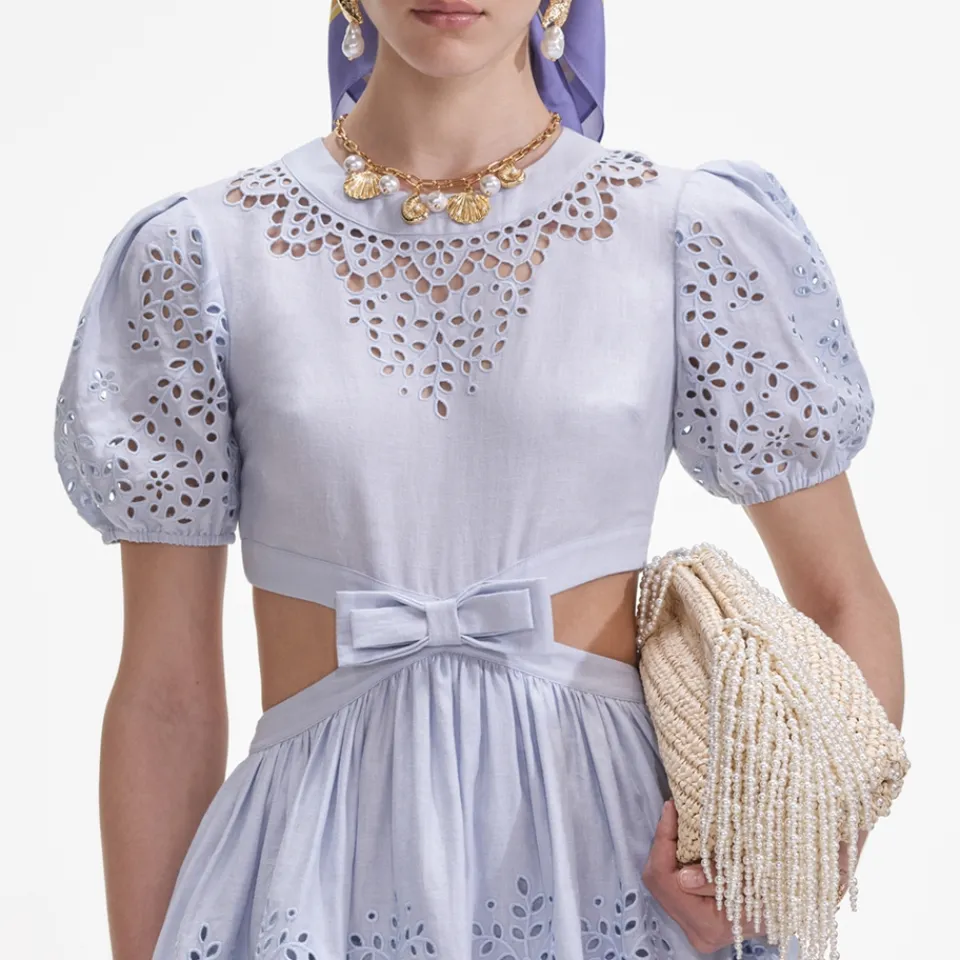 Dresses|Dresses|Dr. Martens Self-Portrait Broderie Cutout Poplin Mini Dress - UK 6