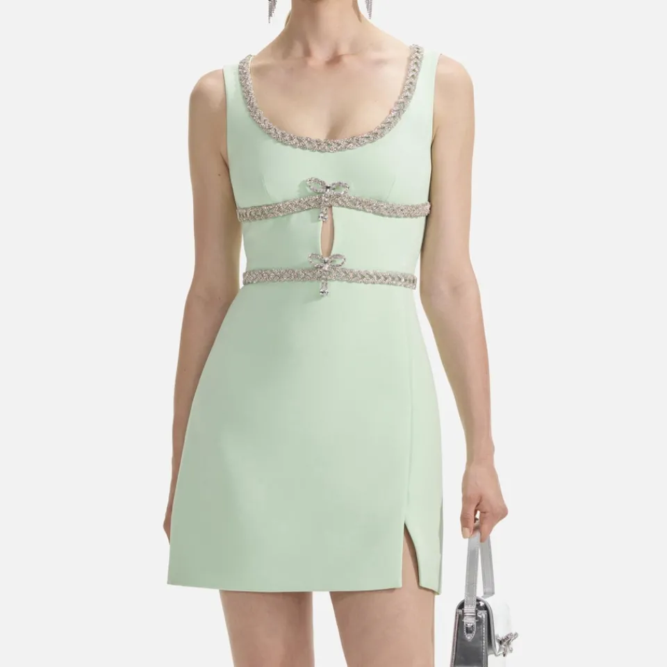 Dresses|Dresses|Self-Portrait Crepe Mini Dress - UK 10