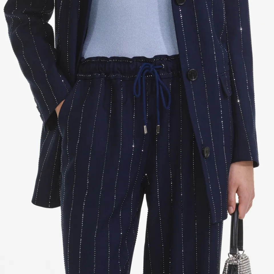 Trousers|Self-Portrait Crepe Wide Leg Trousers - UK 14